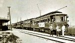 Trolley cars at Pitcher, OK.